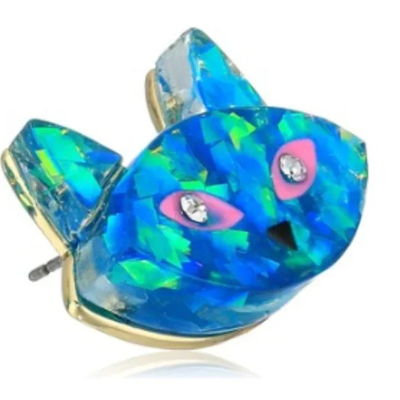 Betsey Johnson GRANNY CHIC CAT EARRINGS - Picture 4 of 6